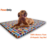 Large Polka Dot Comfort Orthopedic Memory Foam Dog Bed