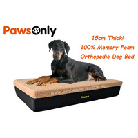 Extra Large Brown Premium Orthopedic Memory Foam Dog Bed