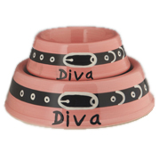 Max & Bella DIVA Decor Ceramic Dog Bowl