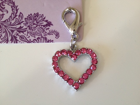 Dog Charm Pink Heart