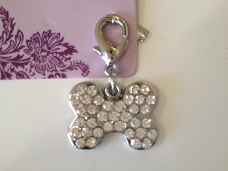 Dog Charm Silver Bone Large