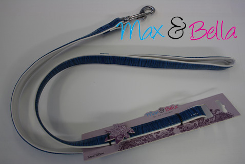 Dog Lead - Cool Brights Blue by Max & Bella