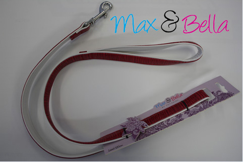 Max & Bella Cool Brights Red Dog Lead