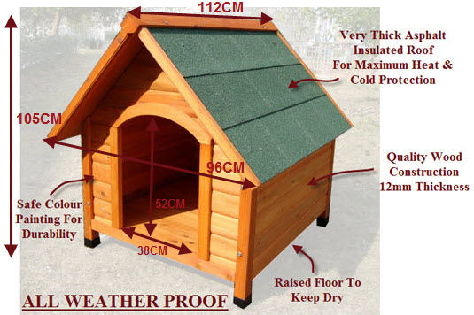 Extra Large Wooden Dog Kennel Classic