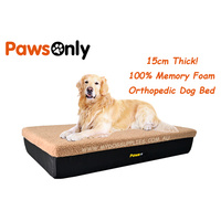 Large Brown Premium Orthopedic Memory Foam Dog Bed