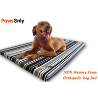 Large Stripe Comfort Orthopedic Memory Foam Dog Bed