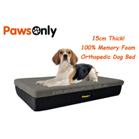 Medium Grey Premium Orthopedic Memory Foam Dog Bed