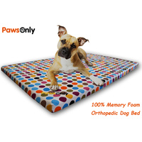 Medium Polka Dot Comfort Orthopedic Memory Foam Dog Bed