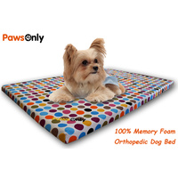 Small Polka Dot Comfort Orthopedic Memory Foam Dog Bed