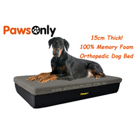 Extra Large Grey Premium Orthopedic Memory Foam Dog Bed