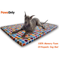 Extra Large Polka Dot Comfort Orthopedic Memory Foam Dog Bed