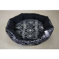 Silver Bloom Black Dog Bed - Medium