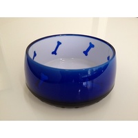 Dogue Glossy Dog Bowl Blue Medium