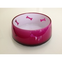 Dogue Glossy Dog Bowl Pink Medium