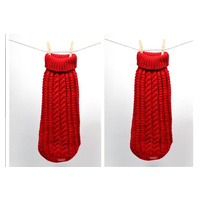 Red Knit Dog Jumper Large